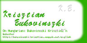 krisztian bukovinszki business card